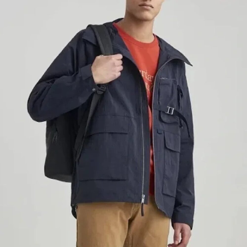 Men Saturdays NYC Suzuki Windbreaker Navy size Medium